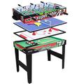 4 in 1 Multi Game Table Set, vocheer Pool Table Tabletop Foosball Table Kids Hockey Table Ping Pong Table Tennis with All Accessory, 31.5inch(Green)