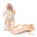Nexete Professional Vanassa Pointe Shoes Dance Ballet Shoes with Ribbons &Toe Pads For Girls Women
