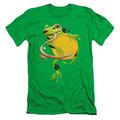 Trevco HBRO464-SF-2 Play Doh & Frog Hugging Play Doh Lid-Short Sleeve 30-1 Adult T-Shirt, Kelly Green - Medium