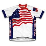 Bikini Atoll Flag Short Sleeve Cycling Jersey for Women - Size XL