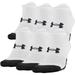 Under Armour Adult Performance Tech No Show Socks, 6-Pairs, White, Shoe Size: Mens 13-16