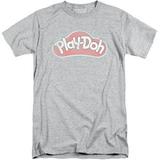 Trevco HBRO157-ATT-6 Play Doh & Dohs 18 by 1 Adult Tall Fit Short Sleeve T-Shirt, Athletic Heather - 3X