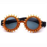 C.F.GOGGLE New Simple Steampunk Goggles Vintage Cosplay Rainbow Kaleidoscope Rave Glasses