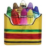 The Holiday Aisle® Box of Crayons Hanging Figurine Ornament Glass in Gray/Yellow | 9 H x 8 W x 3 D in | Wayfair 3C2D545CB7EB4386BC0B7E483EC4CEA2