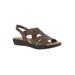 Wide Width Women's Bolt Sandals by Easy Street® in Tan (Size 7 W)