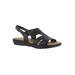 Wide Width Women's Bolt Sandals by Easy Street® in Black (Size 8 1/2 W)