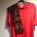 Lularoe Tops | Lularoe Xxs Irma (Super Slinky!) + Os Leggings | Color: Orange/Red | Size: Xxs