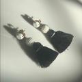 J. Crew Jewelry | J Crew Black And White Tassel Earrings | Color: Black/White | Size: Os