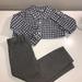 Polo By Ralph Lauren Matching Sets | Gap Plaid Dress Shirt & Gray Polo Dress Pants | Color: Blue/Gray | Size: 3tb