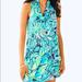 Lilly Pulitzer Dresses | Lilly Pulitzer Silk Cowl Neck Dress | Color: Blue/Green | Size: S