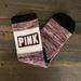 Pink Victoria's Secret Accessories | Pink Crew Socks | Color: Purple/White | Size: Os