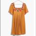 Madewell Dresses | Madewell Embroidered Dress Bronzed | Color: Orange | Size: Xs