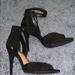 Nine West Shoes | Nine West Velvet Shoe Size 9 | Color: Black | Size: 9