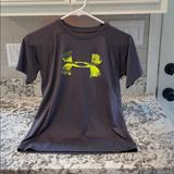 Under Armour Shirts & Tops | Boys Under Armour T-Shirt Medium Heat Gear | Color: Gray/Yellow | Size: Mb