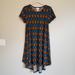 Lularoe Dresses | 4/$25 Lularoe Carly Tribal Print High Low Dress | Color: Blue/Orange | Size: Xs