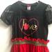 Disney Dresses | Disney Mini Mouse Tulle Princess Sleeve Dress | Color: Black/Red | Size: 12g