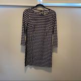 J. Crew Dresses | J. Crew Long Sleeve Print Dress Size 0 | Color: Black/Purple | Size: 0