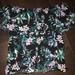American Eagle Outfitters Tops | American Eagle Off The Shoulder Floral Shirt | Color: Green/Purple | Size: M