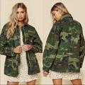 Free People Jackets & Coats | Free People Seize The Day Army Military Jacket Camo | Color: Green/Tan | Size: L