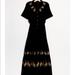 Free People Dresses | Free People Natalie Maxi Dress 100% Cotton Black L | Color: Black/Red | Size: L