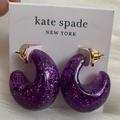 Kate Spade Jewelry | Kate Spade Adore-Ables Clay Pav Huggies, Fuchsia | Color: Purple | Size: Os