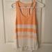 American Eagle Outfitters Tops | American Eagle Orange And White Striped Tank Top | Color: Orange/White | Size: Xs