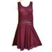 Free People Dresses | Free People Dress Fit Flare Lace Wine Red Lined 8 | Color: Pink/Red | Size: 8