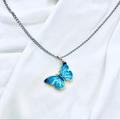 Urban Outfitters Jewelry | Blue Mariposa Butterfly Necklace | Color: Blue/Silver | Size: Os