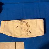 Torrid Accessories | 80 Likers & Cross Posted: Torrid Corset Belt Nwt Cream Canvas Firm | Color: Cream/White | Size: Large