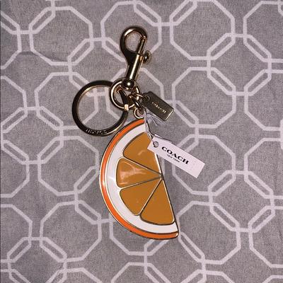 Coach Accessories | Coach Orange Slice Bag Charm | Color: Gold/Orange | Size: Os