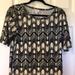 Lularoe Dresses | Lularoe L Julia Black Cream Zig Zag Pattern | Color: Black/Cream | Size: L