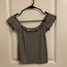 Brandy Melville Tops | Brandy Melville Striped Off The Shoulder Top | Color: Black/White | Size: One Size