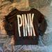 Pink Victoria's Secret Tops | Black Crewneck Quarter Sleeve Size Xs | Color: Black | Size: Xs