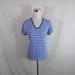 Ralph Lauren Tops | Blue White Striped V Neck Xl | Color: Blue/White | Size: Xl