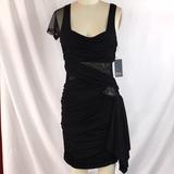 Zara Dresses | Grass Collection Ruched Sexy Lbd. Nwt | Color: Black | Size: 6