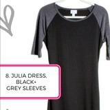 Lularoe Dresses | Excellent Condition Lularoe Julia Dress Xs | Color: Black/Gray | Size: Xs