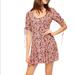 Free People Dresses | Free People Lace-Up Blue Floral Mini Dress | Color: Blue | Size: S