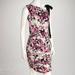 Jessica Simpson Dresses | Jessica Simpson Pink/Blk Floral Ruched Zip Dress | Color: Black/Pink | Size: 10