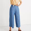 Madewell Pants & Jumpsuits | Madewell Chambray Huston Pull-On Crop Pants | Color: Blue | Size: Xs