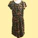 Lularoe Dresses | 4/$30 Lularoe Geo Print Design Dress | Color: Black/Green | Size: 10g