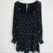 Free People Dresses | Free People Two Faces Print Black Mini Dress | Color: Black | Size: S