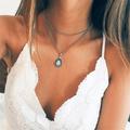 Urban Outfitters Jewelry | Layered Moonstone Necklace | Color: Silver | Size: Os