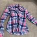 American Eagle Outfitters Tops | American Eagle Flannel | Color: Blue/Pink | Size: Xs