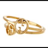 Gucci Jewelry | Gucci 1973 Style Gg Double Connected Ring 18k Gold New In Box W/ Pouch As Shown | Color: Gold | Size: 6.5