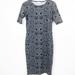 Lularoe Dresses | Lularoe Size Xs Julia Geo Star Circle Pencil Dress | Color: Black/Gray | Size: Xs