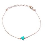 Free People Jewelry | Dainty Free People Turquoise And Gold Bracelet. | Color: Blue/Gold | Size: 6-7.5"