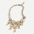 J. Crew Jewelry | J. Crew Flower Bloom Crystal Statement Necklace | Color: Gold/White | Size: Os