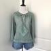 Anthropologie Tops | Cynthia Rowley Embroidered Top | Color: Gray/Green | Size: M