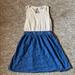 Disney Dresses | Disney Girls Dress | Color: Blue/Cream | Size: Lg