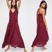 Free People Dresses | Free People Kimmi Button Up Red Maxi Slip | Color: Red | Size: Xs